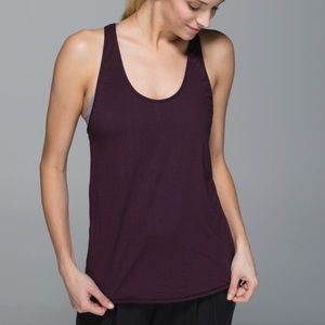 Lululemon Om racerback - black cherry burnout - size 10